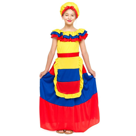 Costume da Palenquera Colombiana per bambina