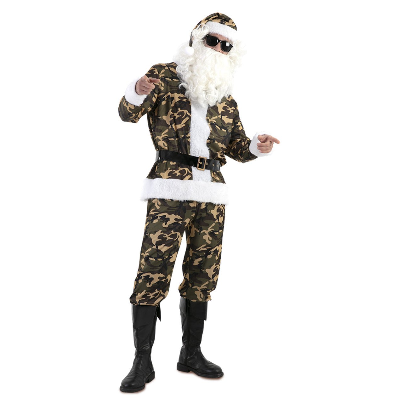 Costume da Babbo Natale militare per adulto