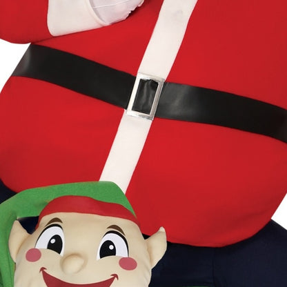 Costume da Babbo Natale sopra Elfo per adulto