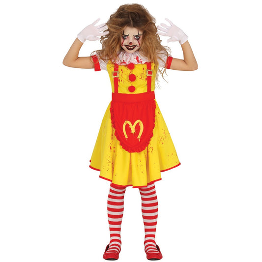Costume da Pagliaccia Burger per bambina