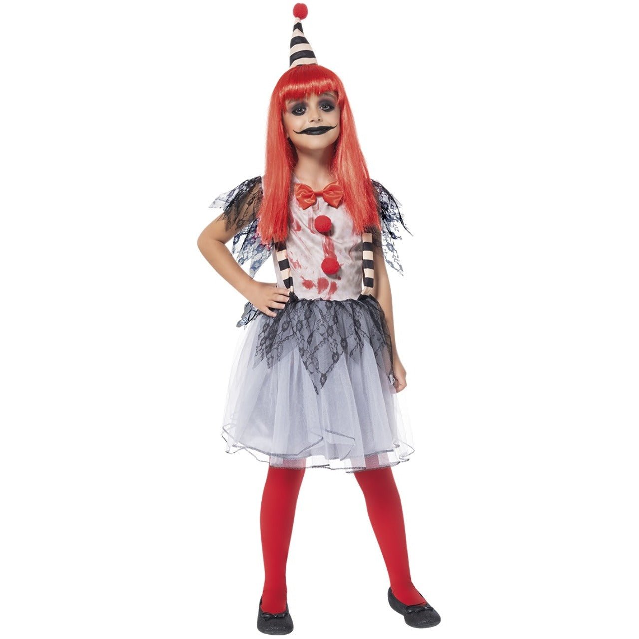 Costume da clown pazzo per bambina