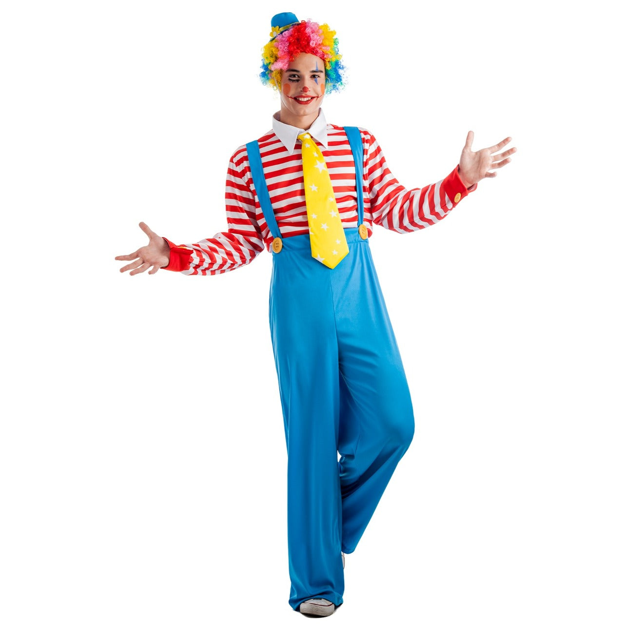 Costume da Clown a righe per uomo