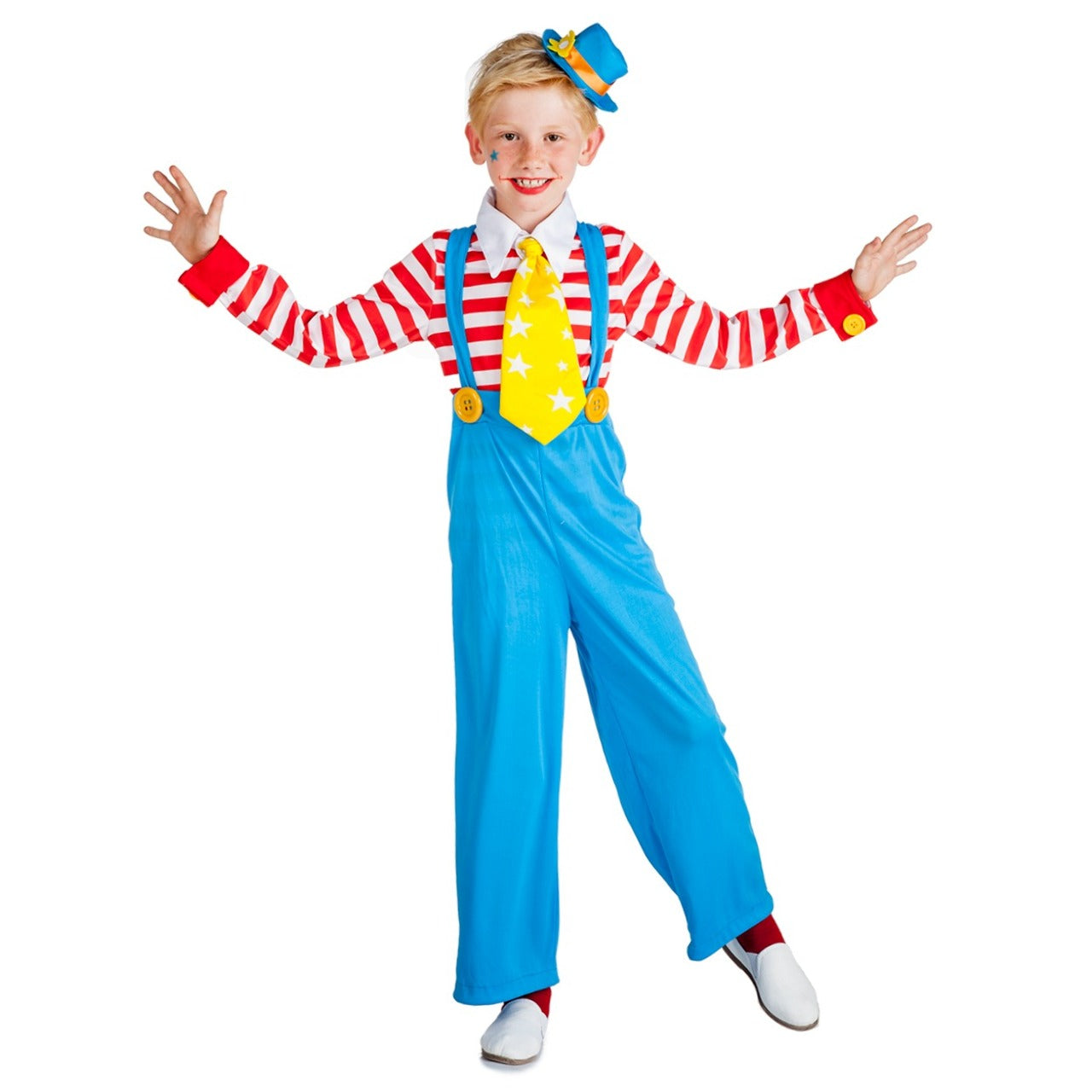 Costume da Clown a Righe per bambino