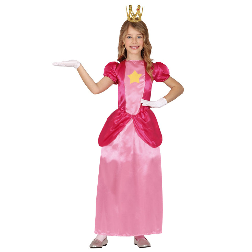 Costume da principessa Peach per bambina