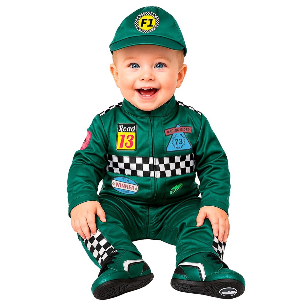 Costume da Pilota di Formula 1 Verde per neonato