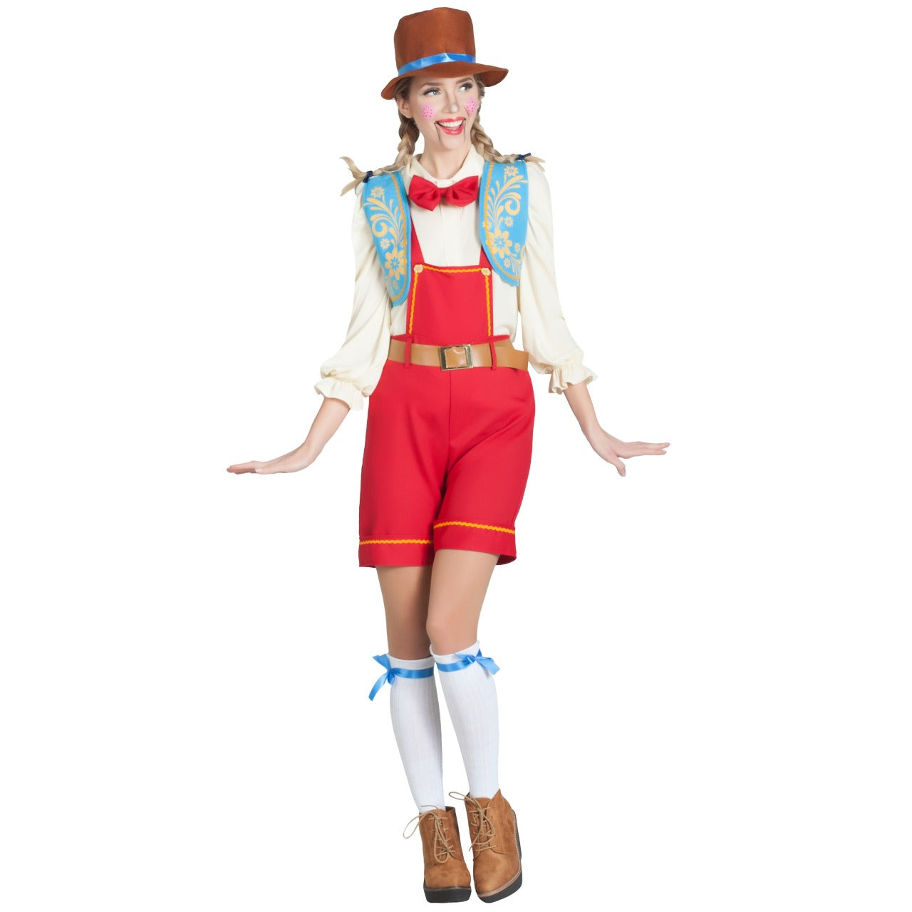 Costume Salopette di Pinocchio per donna