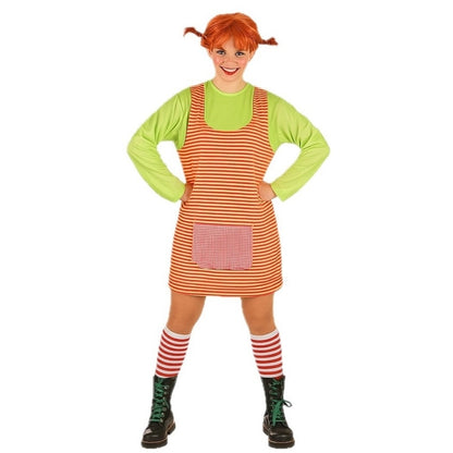 Costume da bambina Sbarazzina a Righe per donna
