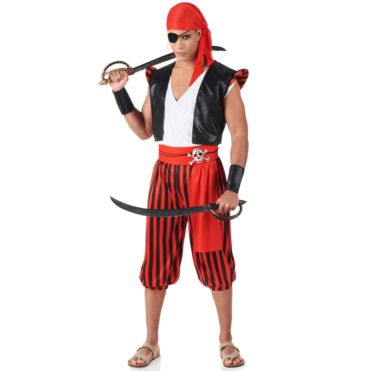 Costume da pirata con un occhio solo per uomo adulto