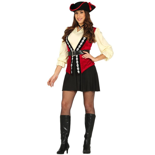 Costume da pirata Teschio coraggioso per donna