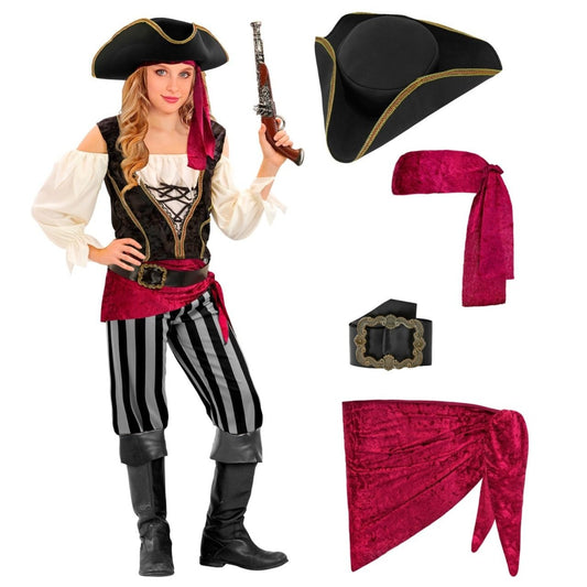 Costume da Piratessa Fusciacca per bambina
