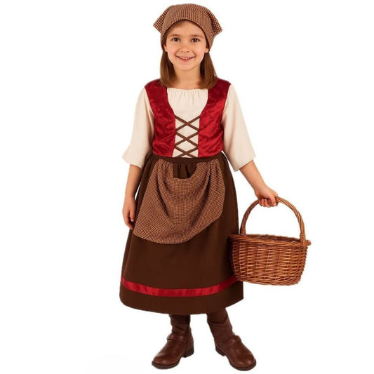 Costume Marrone da Locandiera per bambina