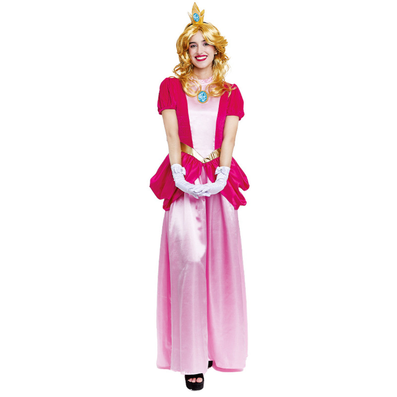 Costume da principessa rosa Peach per donna