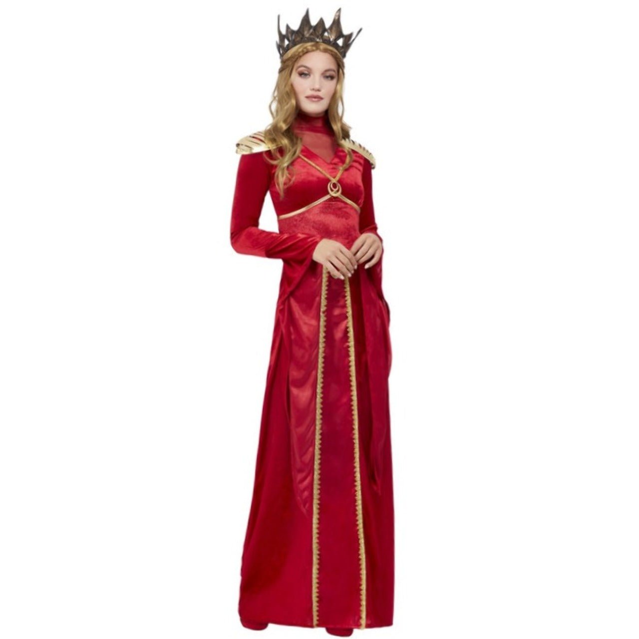 Costume da Regina Medievale Rossa per donna