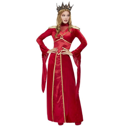 Costume da Regina Medievale Rossa per donna