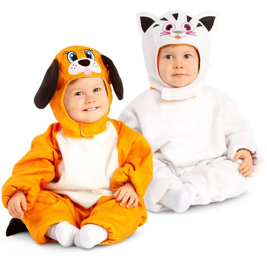 Costume double-face da cane e gatto per neonato