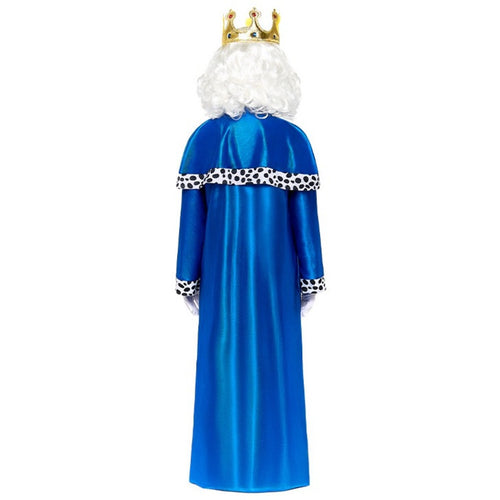 COSTUME CARNEVALE MAGO BAMBINO 10/12 ANNI VESTITO COMPLETO DI CAPPELLO Jabot Giacca Pantalone Mantello 100 Poliester