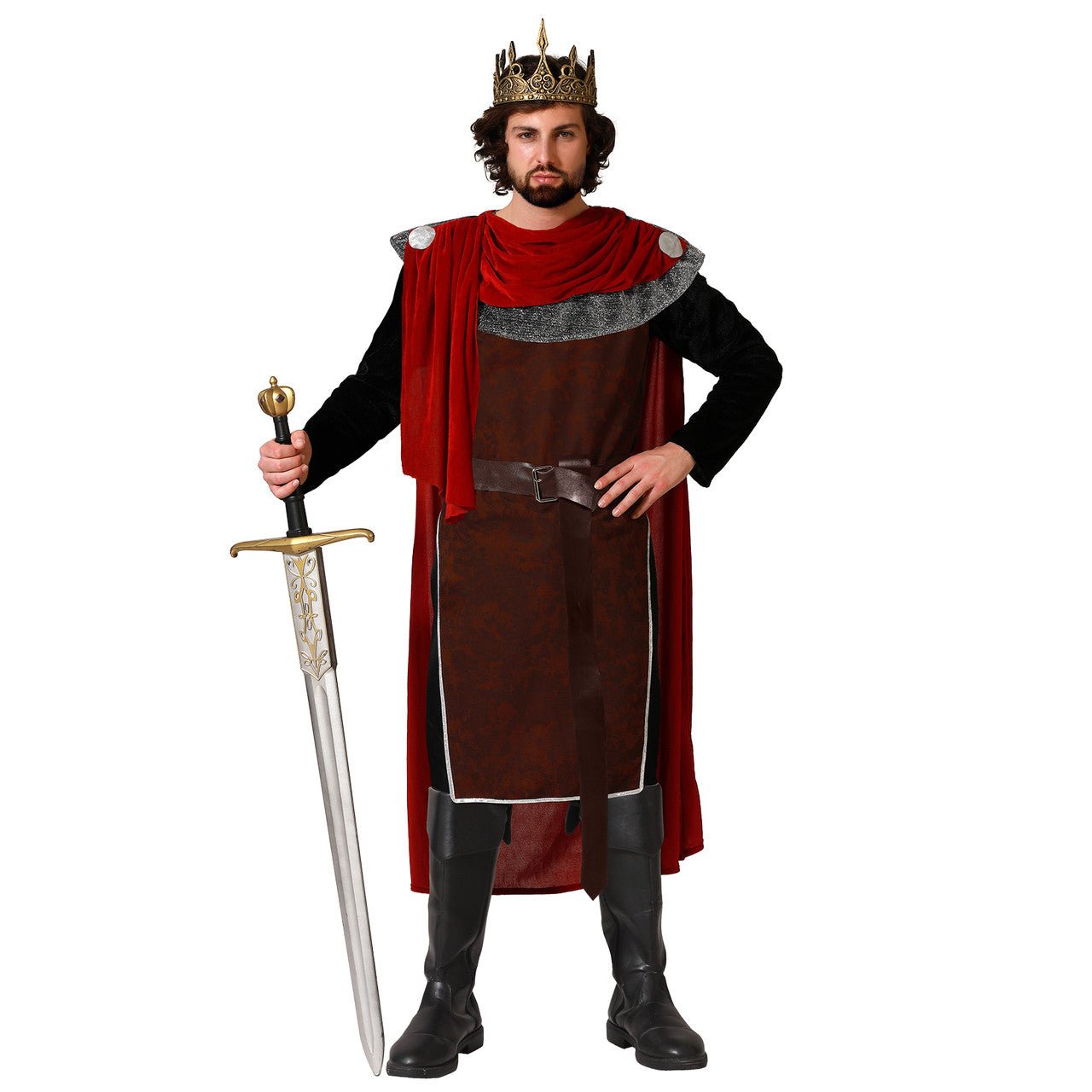 Costume da Re medievale Carlo per uomo