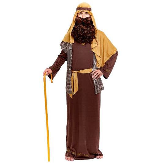 Costume da San Giuseppe marrone per adulto