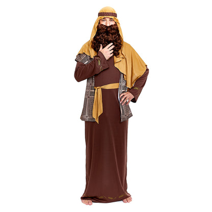 Costume da San Giuseppe marrone per adulto