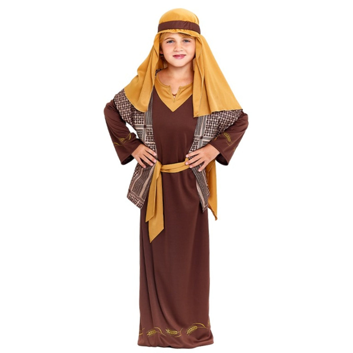 Costume da San Giuseppe marrone per bambino