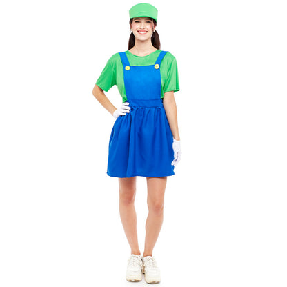 Cappellino per costume da Super Luigi per donna