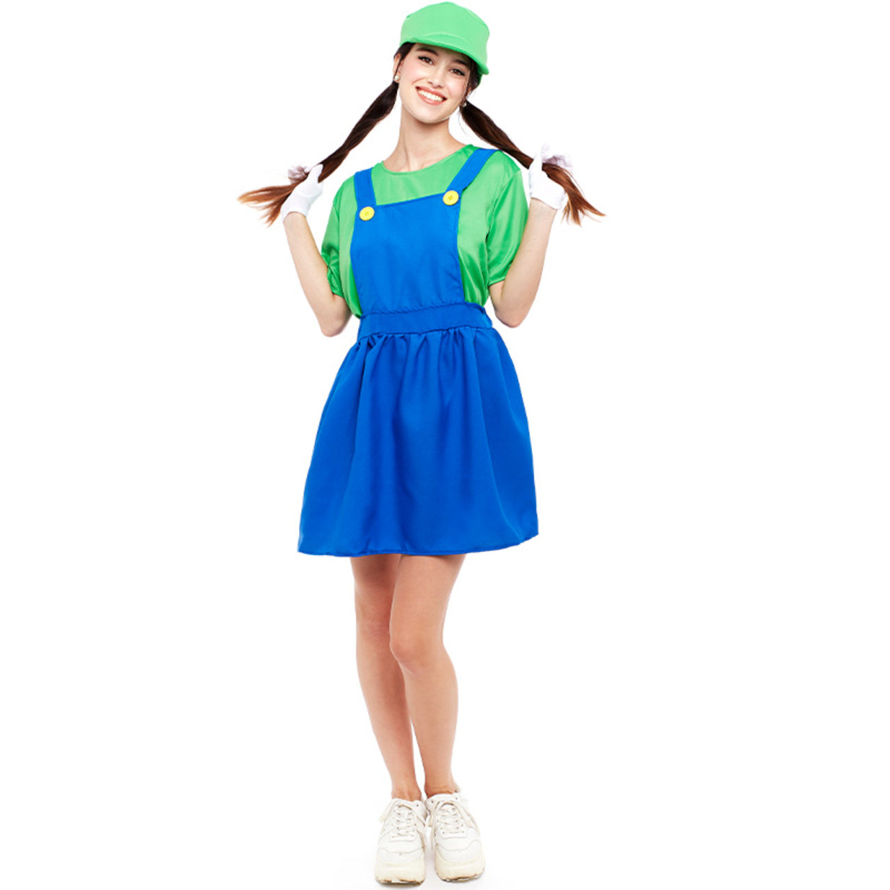 Cappellino per costume da Super Luigi per donna