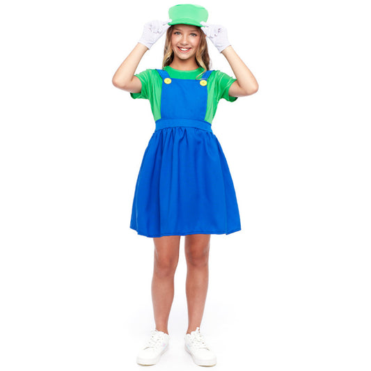 Cappellino del costume di Super Luigi per bambina