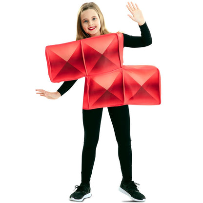 Costume da Tetris rosso per bambino