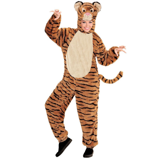 Costume da tigre in peluche per adulto