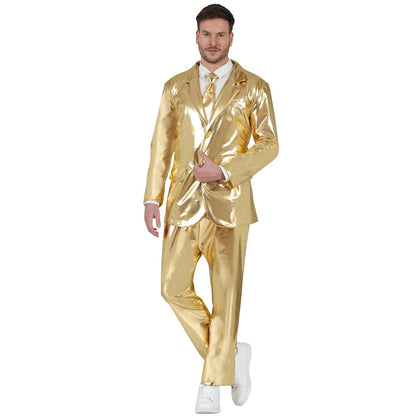 Costume da uomo in oro metallizzato