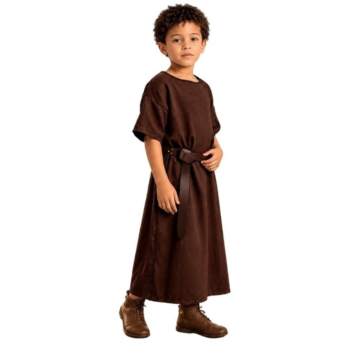 Costume da Tunica Marrone Medievale per bambino