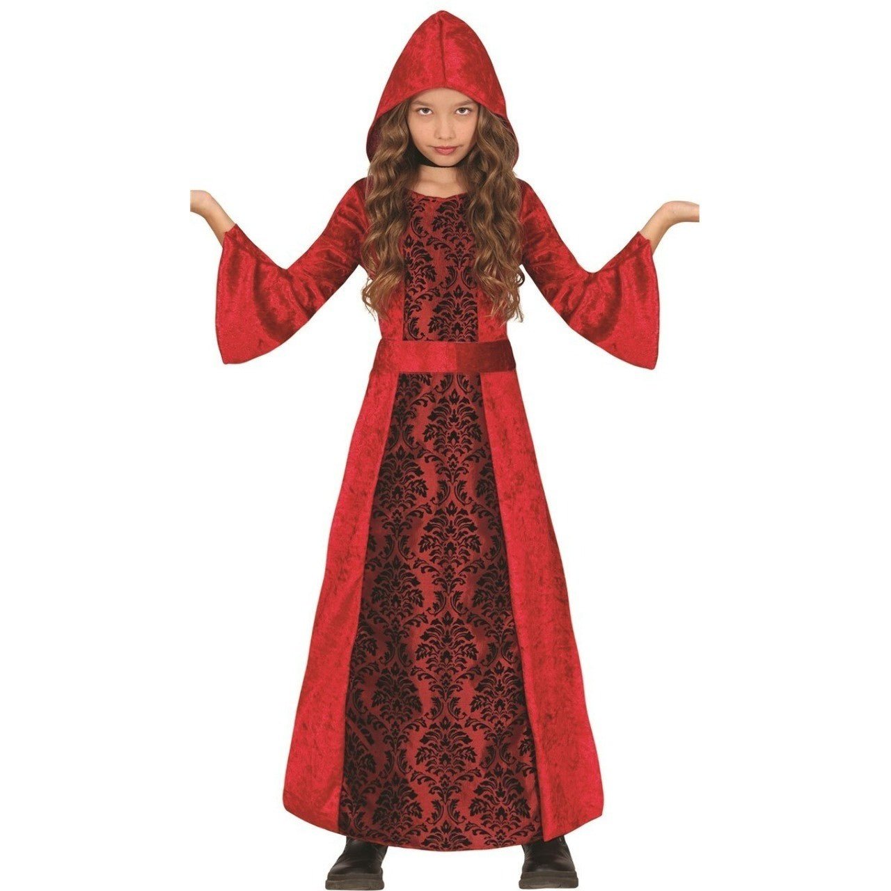 Costume da Vampiro Gotico Rosso per bambina