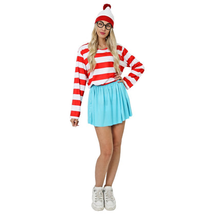 Costume da Wally a righe per donna