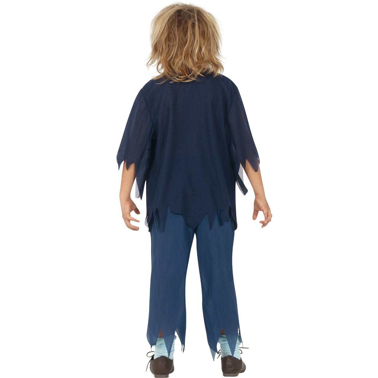 Costume da zombie da scolaretto blu per bambino