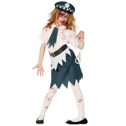Costume Zombie da Poliziotto Punte per bambina