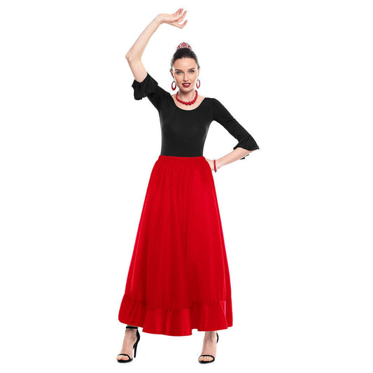 Gonna Flamenca rossa per donna