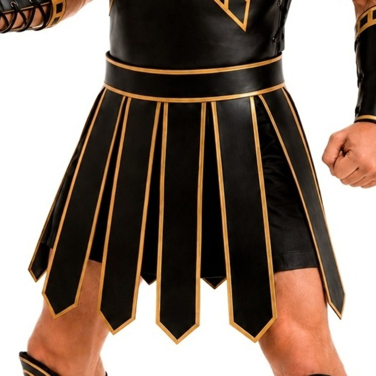 Gonna da Gladiatore Nera in Pelle