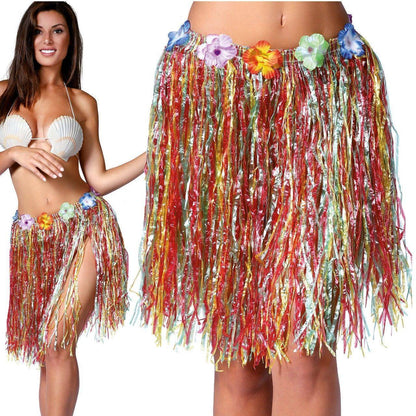 Gonna Hawaiana Multicolore Corta