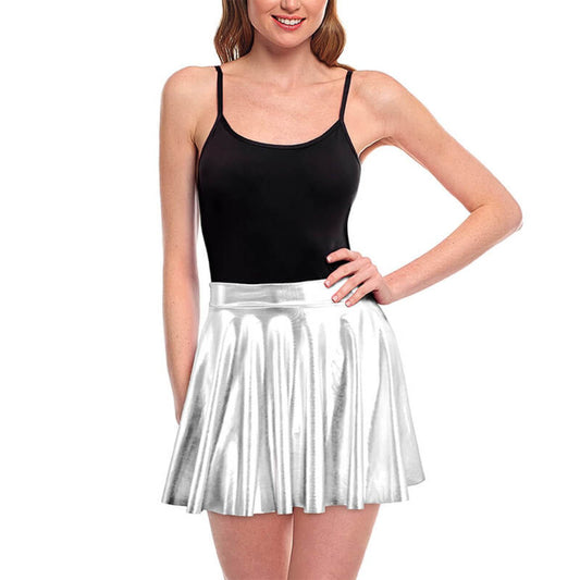 Gonna argento metallizzato