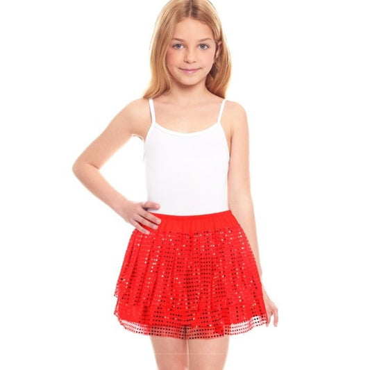 Gonna Rossa Brillante per bambina
