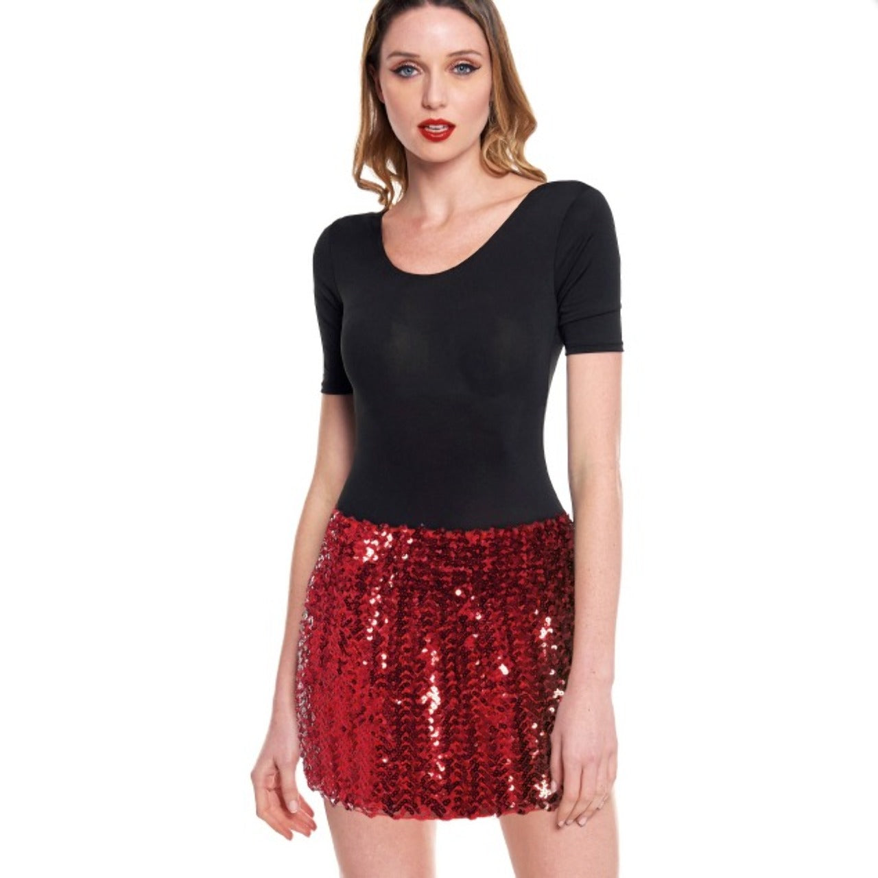 Gonna Rossa Paillettes 