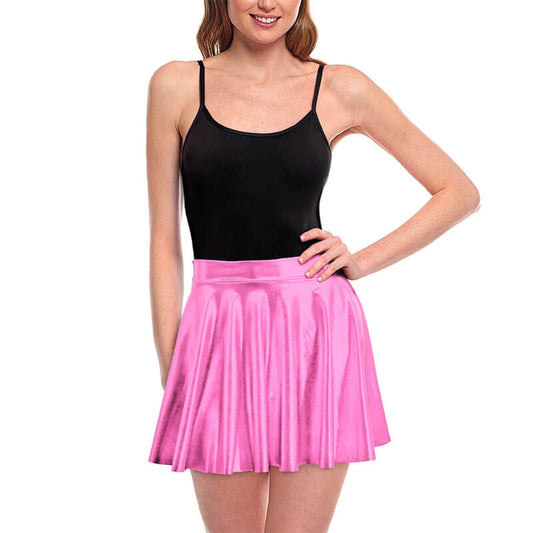 Gonna rosa metallizzato