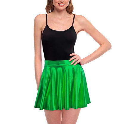 Gonna verde metallizzato