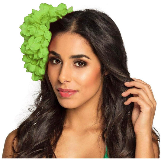 Fiore hawaiano verde con clip