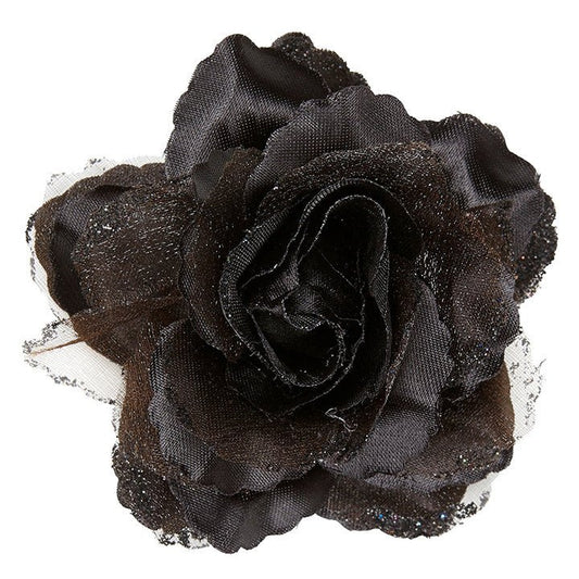 Fiore nero con pinza