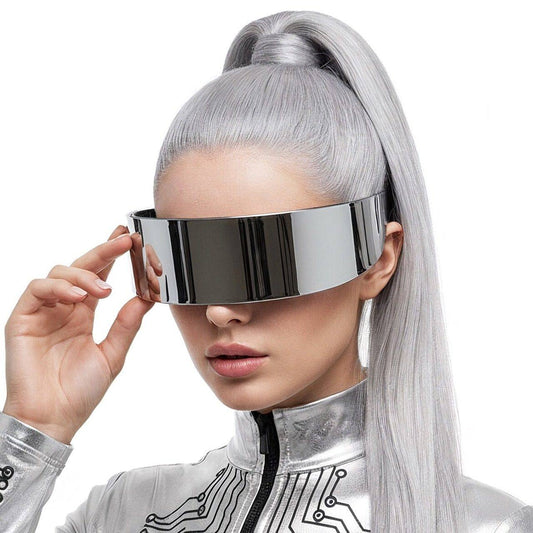 Occhiali Futuristici Argento 
