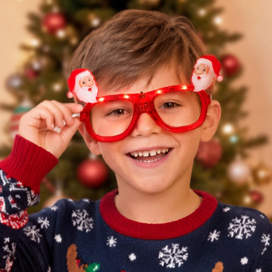 Occhiali di Babbo Natale luminosi