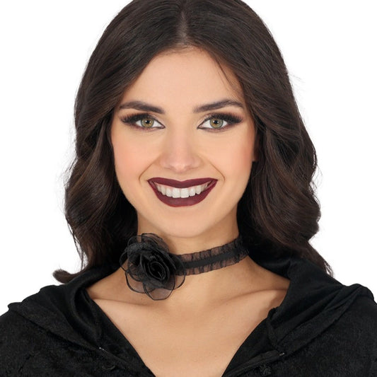 Collana gotica con fiore