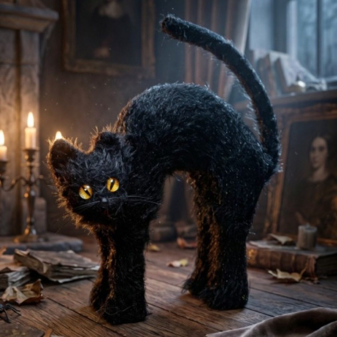 Gatto Nero Arrabbiato