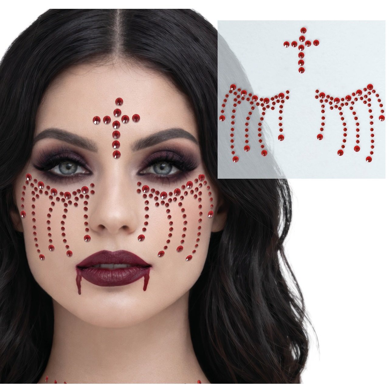 Gemme Glitter Adesive Occhi Sanguinanti 